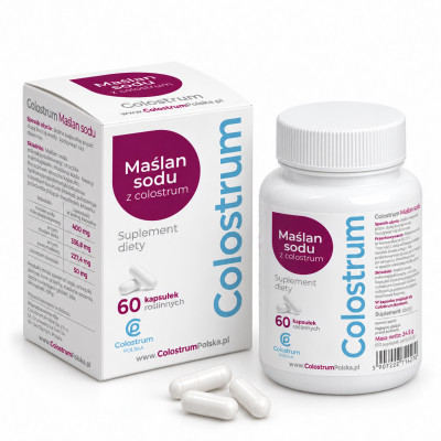 Maślan sodu z colostrum – 60 kapsułek roślinnych