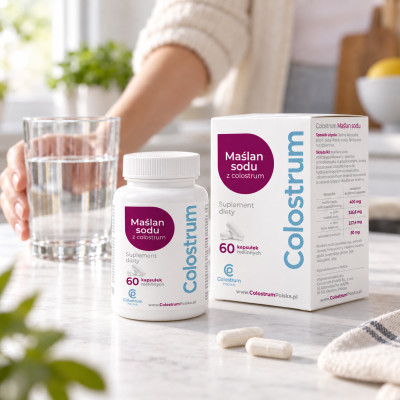 Maślan sodu z colostrum – 60 kapsułek roślinnych