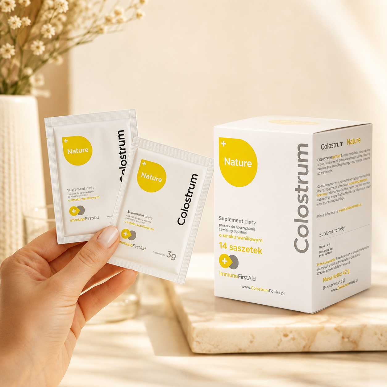 Saszetki Colostrum NATURE 3 g i opakowanie 14 saszetek